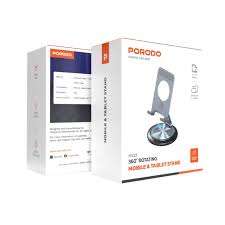Porodo 360° Adjustable Folding Aluminum Alloy Phone And Tablet Holder - Linkphones Center